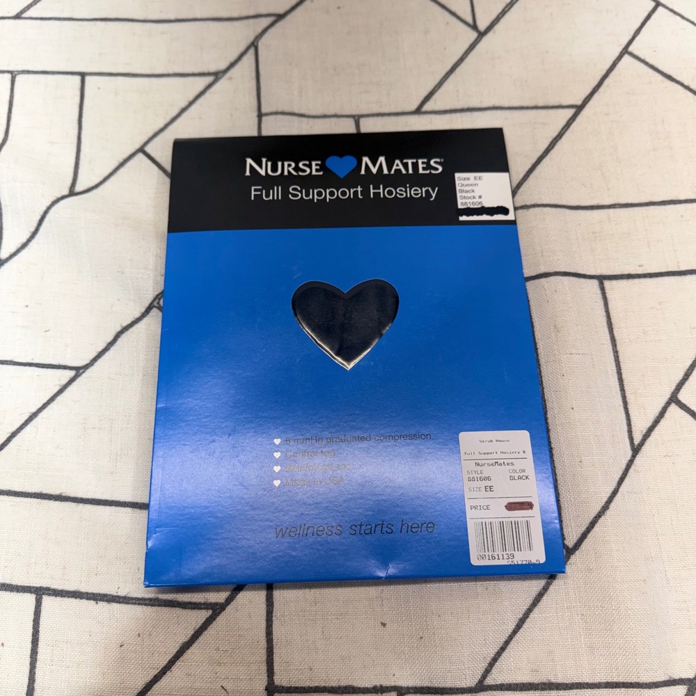 Nurse Mates Full Support Hosiery Size EE Black Compression Control Top 881606